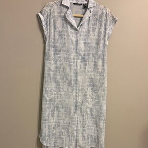 H by Halston Sheer Button-Up Sleeveless Dress / Swimsuit Cover-Up –Size XXSP